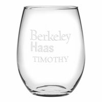 Berkeley Haas Stemless Wine Glasses Made in the USA - Set of 4