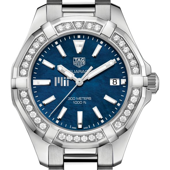 MIT Women's TAG Heuer 35mm Steel Aquaracer with Blue Dial - Image 1