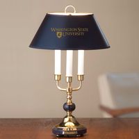 Washington State University Lamp in Brass & Marble