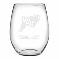 VCU Stemless Wine Glasses Made in the USA - Set of 4