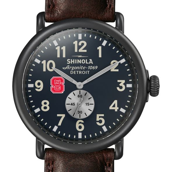 NC State Shinola Watch, The Runwell 47mm Midnight Blue Dial - Image 1