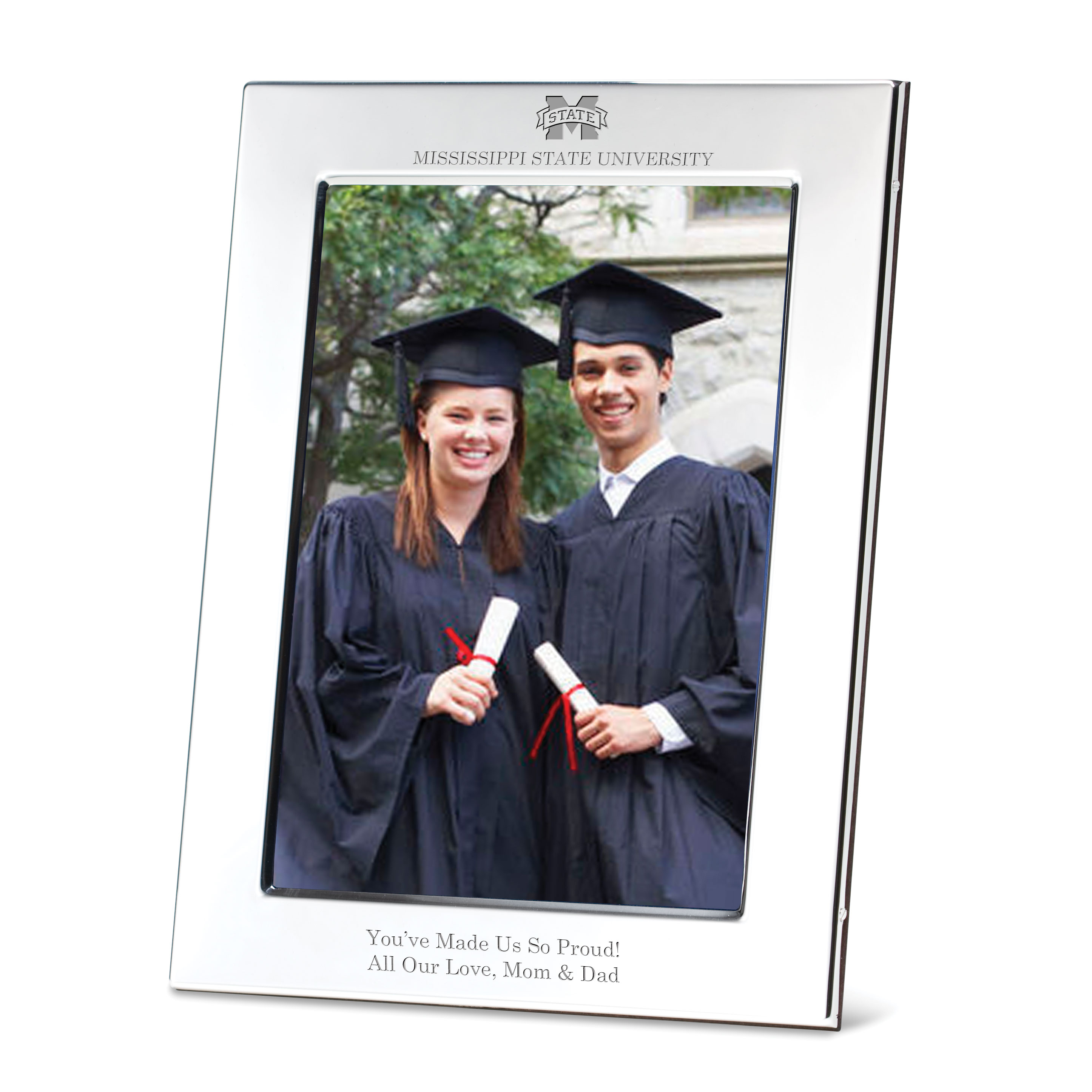 Mississippi State Polished Pewter 5x7 Picture Frame