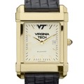 Virginia Tech Men's Gold Quad with Leather Strap - Image 1