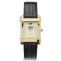 Virginia Tech Men's Gold Quad with Leather Strap - Image 2