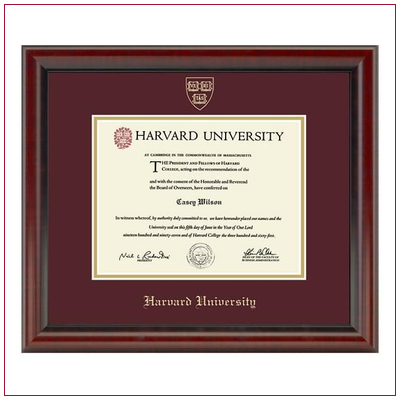 Harvard Diploma Frame - Fidelitas