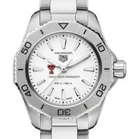 Texas Tech Women's TAG Heuer Steel Aquaracer with Silver Dial