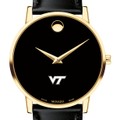 Virginia Tech Men's Movado Gold Museum Classic Leather - Image 1