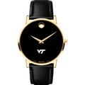 Virginia Tech Men's Movado Gold Museum Classic Leather - Image 2