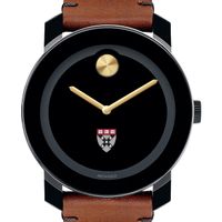 Harvard Business School Men's Movado BOLD with Brown Leather Strap