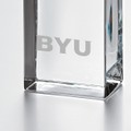 BYU Tall Glass Desk Clock by Simon Pearce - Image 2
