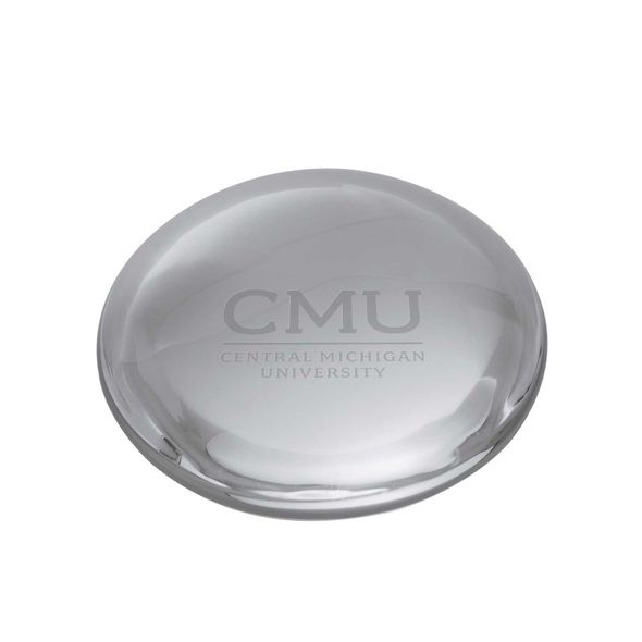 Central Michigan Glass Dome Paperweight by Simon Pearce - Image 1