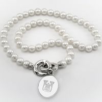 College of Charleston Pearl Necklace with Sterling Silver Charm