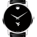 West Virginia Men's Movado Museum with Leather Strap - Image 1