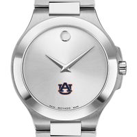 Auburn Men's Movado Collection Stainless Steel Watch with Silver Dial