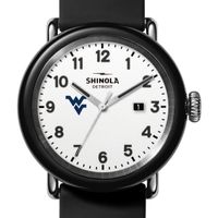 West Virginia University Shinola Watch, The Detrola 43mm White Dial at M.LaHart & Co.