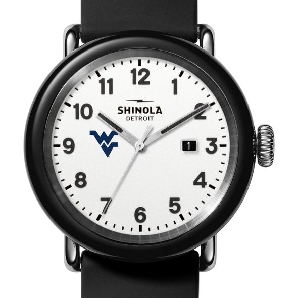 West Virginia University Shinola Watch, The Detrola 43mm White Dial at M.LaHart & Co. - Image 1