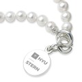 NYU Stern Pearl Bracelet with Sterling Silver Charm - Image 2