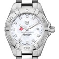 click to view Ohio State Women's TAG Heuer Steel Aquaracer with MOP Diamond Dial - Image 1