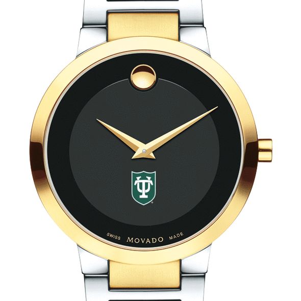 Tulane University Men's Movado Two-Tone Modern Classic Museum with Bracelet