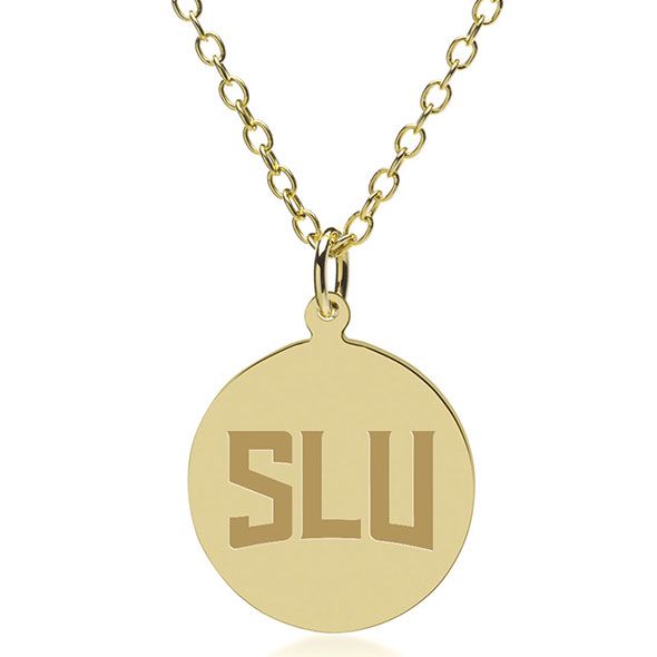 SLU 14K Gold Pendant & Chain - Image 1