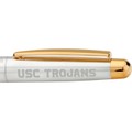 University of Southern California Fountain Pen in Sterling Silver with Gold Trim - Image 2