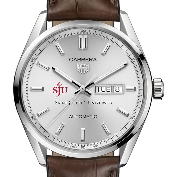 Saint Joseph's Men's TAG Heuer Automatic Day/Date Carrera with Silver Dial - Image 1