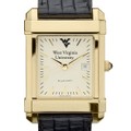 West Virginia Men's Gold Quad with Leather Strap - Image 1