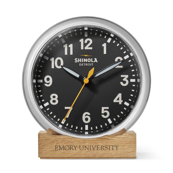 Emory University Shinola Desk Clock, The Runwell with Black Dial at M.LaHart & Co. - Image 1