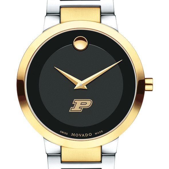 Purdue University Men's Movado Two-Tone Modern Classic Museum with Bracelet