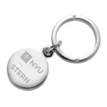 NYU Stern Sterling Silver Insignia Key Ring - Image 1