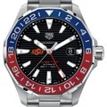 Oklahoma State Men's TAG Heuer Automatic GMT Aquaracer with Black Dial and Blue & Red Bezel - Image 1