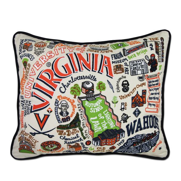 UVA Embroidered Pillow - Image 1