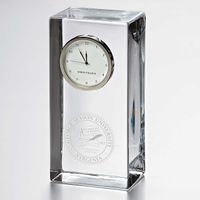 George Mason University Tall Glass Desk Clock by Simon Pearce