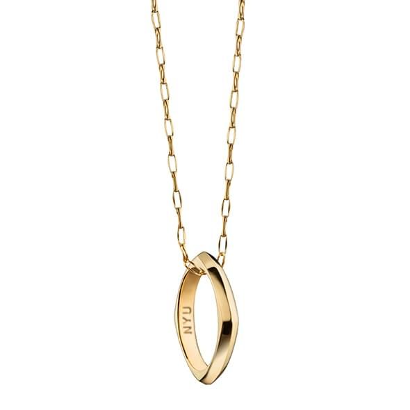 NYU Monica Rich Kosann Poesy Ring Necklace in Gold - Image 1