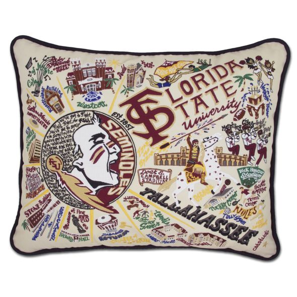 FSU Embroidered Pillow - Image 1