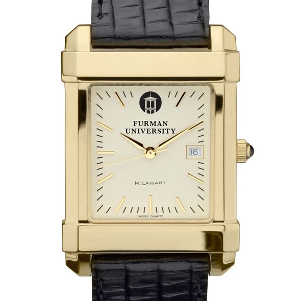 Furman Men's Gold Quad with Leather Strap - Image 1