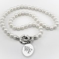 Wake Forest Pearl Necklace with Sterling Silver Charm - Image 1