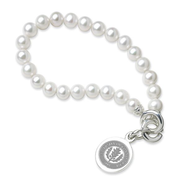UConn Pearl Bracelet with Sterling Silver Charm - Image 1