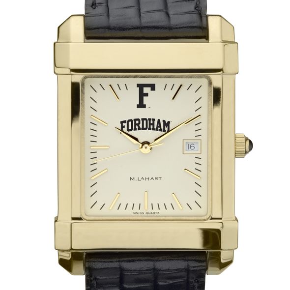 Fordham Men's Gold Quad with Leather Strap - Image 1