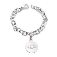 University of Arkansas Sterling Silver Charm Bracelet