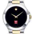 Temple Men's Movado Collection Two-Tone Watch with Black Dial - Image 1