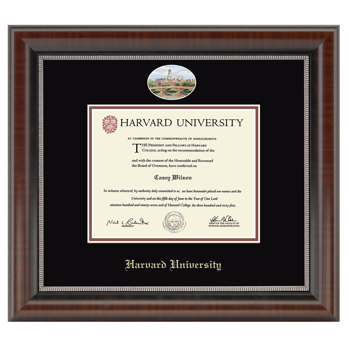 Official Harvard Diploma Frame, the Cameo Graduation Gift Selection