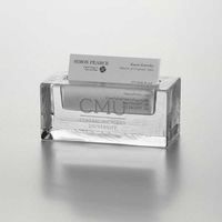 Central Michigan Glass Business Cardholder by Simon Pearce