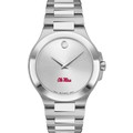 Ole Miss Men's Movado Collection Stainless Steel Watch with Silver Dial - Image 2