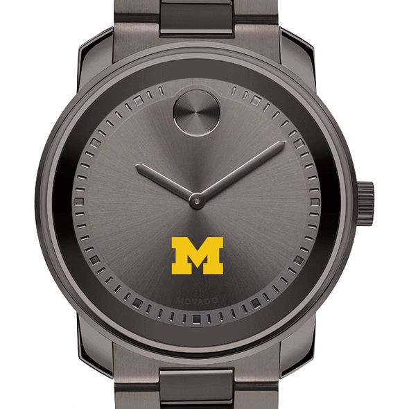 University of Michigan Men's Movado BOLD Gunmetal Grey