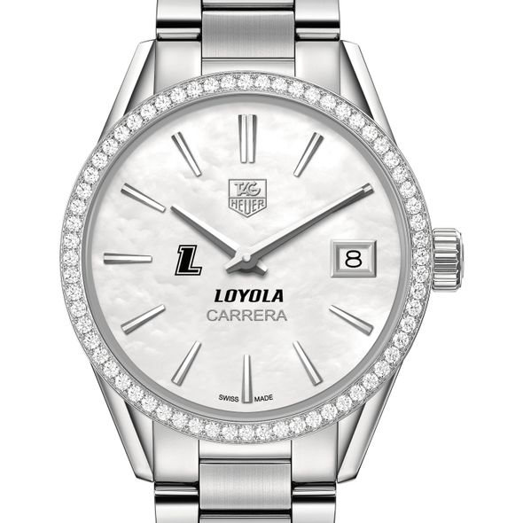Loyola Women's TAG Heuer Steel Carrera with MOP Dial & Diamond Bezel - Image 1