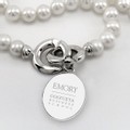 Emory Goizueta Pearl Necklace with Sterling Silver Charm - Image 2