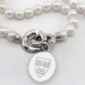 Harvard Pearl Necklace with Sterling Silver Charm - Image 2
