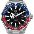click to view Houston Men's TAG Heuer Automatic GMT Aquaracer with Black Dial and Blue & Red Bezel - Image 1