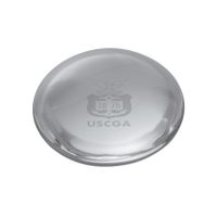 USCGA Glass Dome Paperweight by Simon Pearce